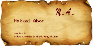 Makkai Abod névjegykártya